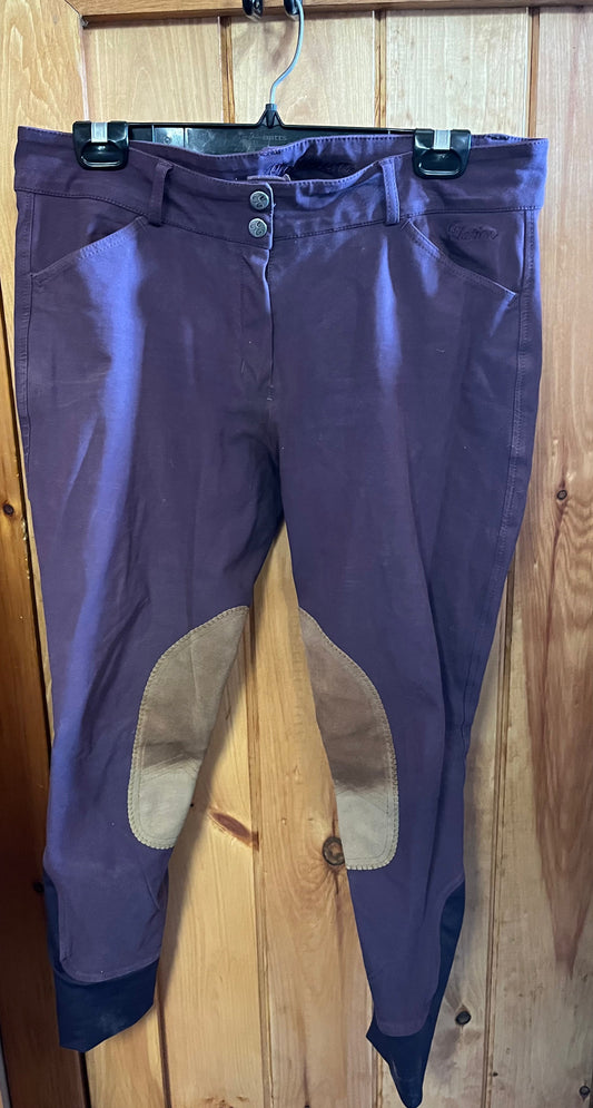 Consignment Elation Kneepatch Breech 32R-Plum