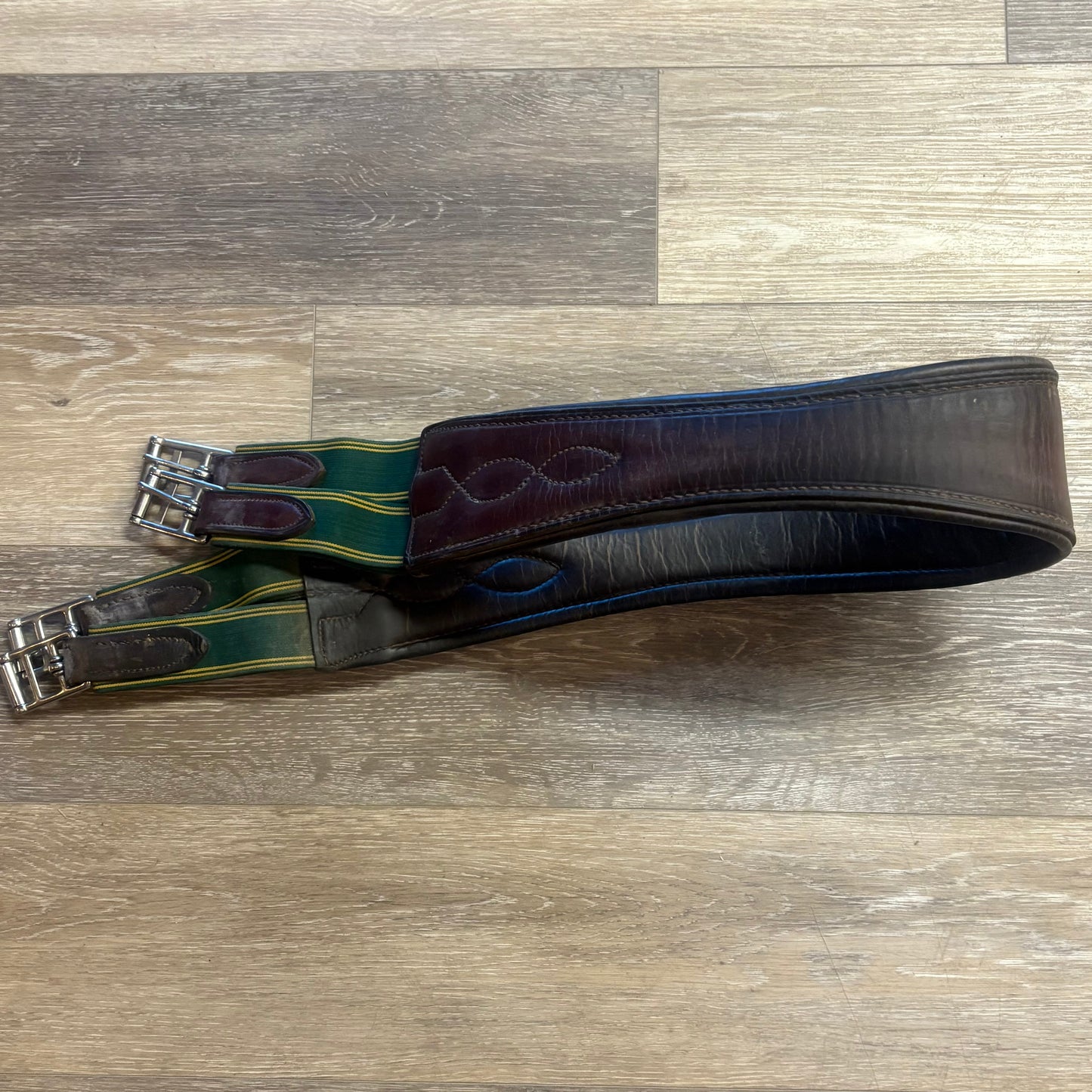 Consignment Double Elastic Leather Girth 46"