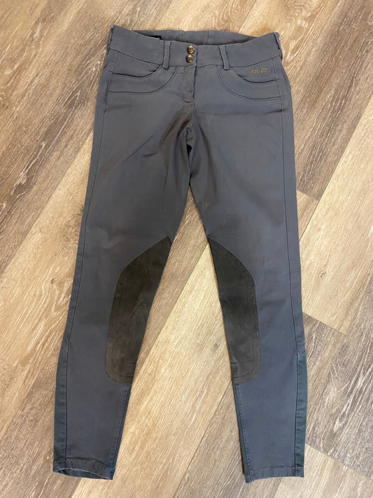 Consignment Ariat Grey Knee Patch Pro Series Breeches Size 22