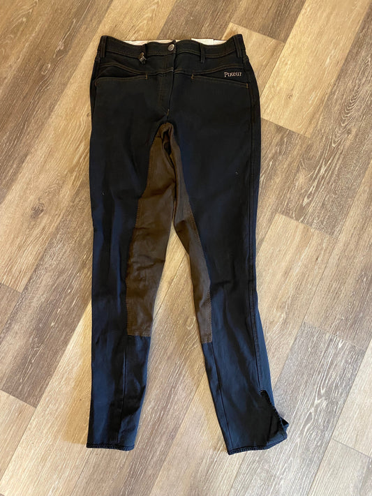 Consignment Pikeur Black with Brown Full Seat 30L