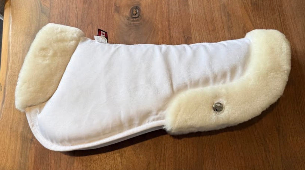 Ogilvy Classic Jump Sheepskin Memory Foam Half Pad - White